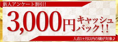 新人さんのアンケートに答えてキャッシュバック！